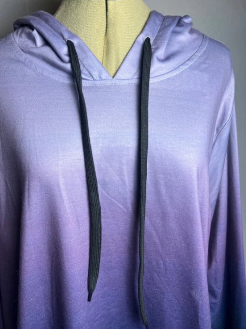 BloomChic Women's 14/16 Purple Blue Gradient Ombre Hoodie - Picture 2 of 8